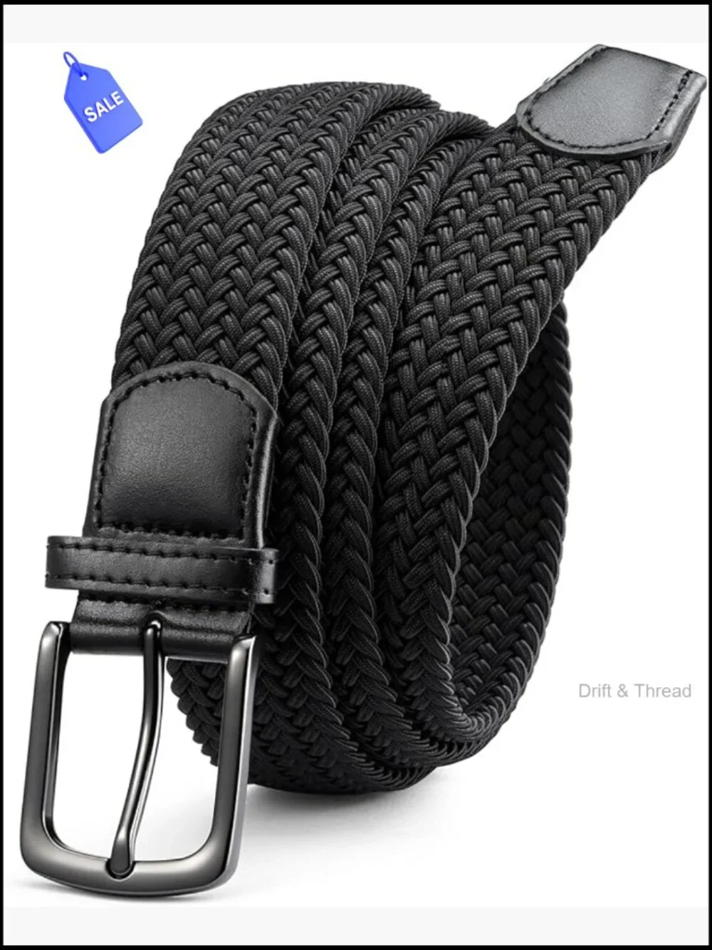 Braided Stretch Golf Belt for Men - 1 3/8